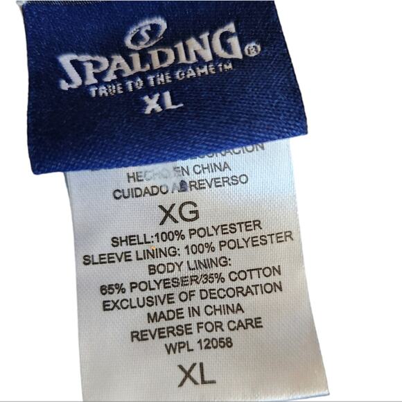 Spalding Black Windbreaker Jacket Menswear Activewear Warmup Lightweight - Picture 5 of 8